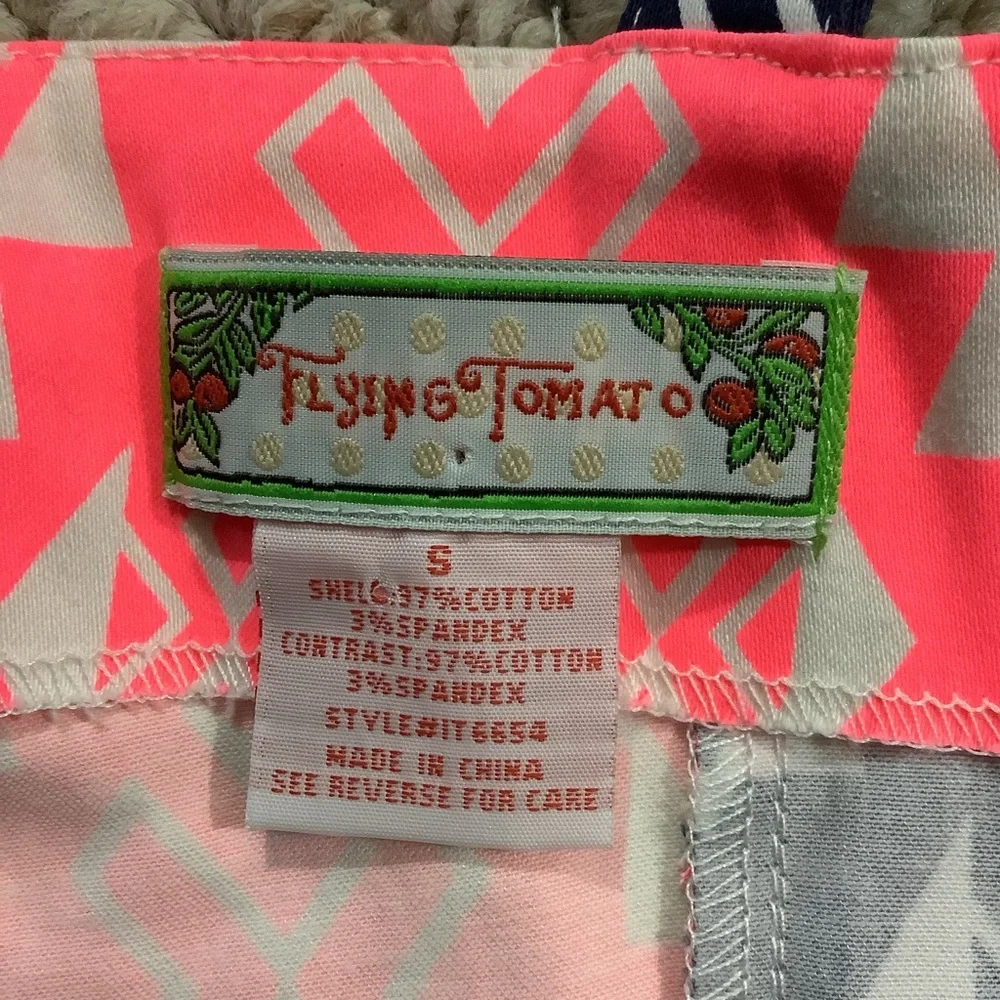 FLYING TOMATO Aztec Print Back Zip Crop Top SZ-S - Picture 8 of 11